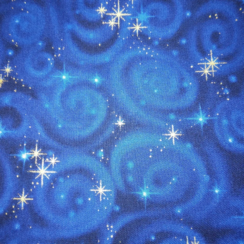FABRIC Robert Kaufman Stargazers In midnight, 2 Yards